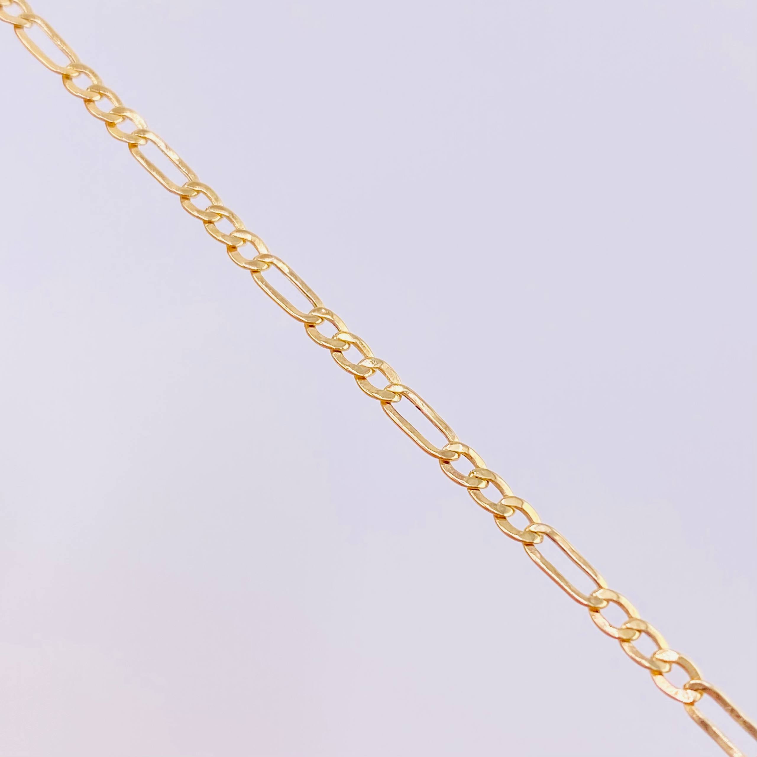 Pulso Figaro 1g / 7 1/2 in / 2.6mm Oro Amarillo 18K