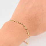 Pulso Figaro 1g / 7 1/2 in / 2.6mm Oro Amarillo 18K