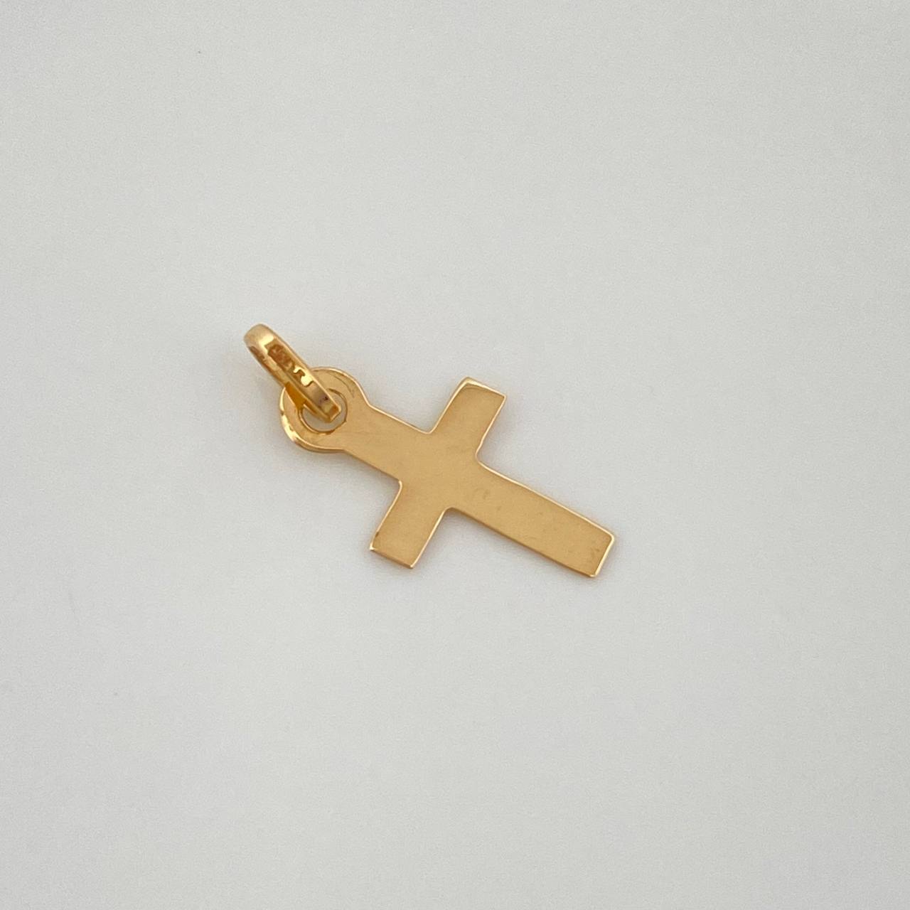Pendant Cross 0.4g / 3/4 in / Yellow Gold 18K %