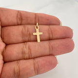 Pendant Cross 0.3g / 3/4 in / Yellow Gold 18K %