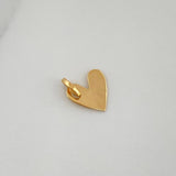 Dije Placa Corazón 0.4gr / 1/2 in / Oro Amarillo 18K %