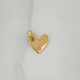 Dije Placa Corazón 0.4gr / 1/2 in / Oro Amarillo 18K %