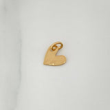 Dije Placa Corazón 0.4gr / 1/2 in / Oro Amarillo 18K %