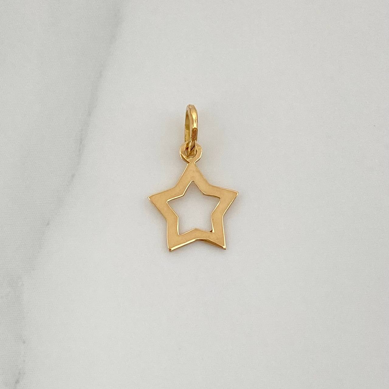Dije Silueta Estrella 0.25gr / 1/2 in / Oro Amarillo 18K %