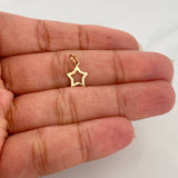 Dije Silueta Estrella 0.25gr / 1/2 in / Oro Amarillo 18K %