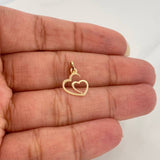 Dije Silueta Corazón Doble 0.25gr / 1/2 in / Oro Amarillo 18K %