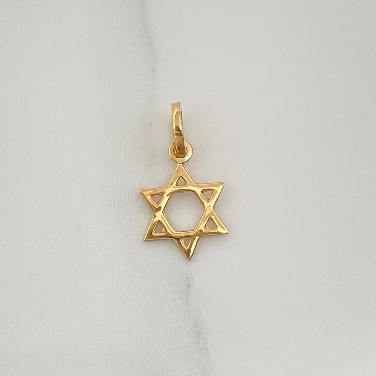 Dije Estrella de David 0.2gr / 1/2 in / Oro Amarillo 18K %