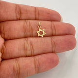 Dije Estrella de David 0.2gr / 1/2 in / Oro Amarillo 18K %