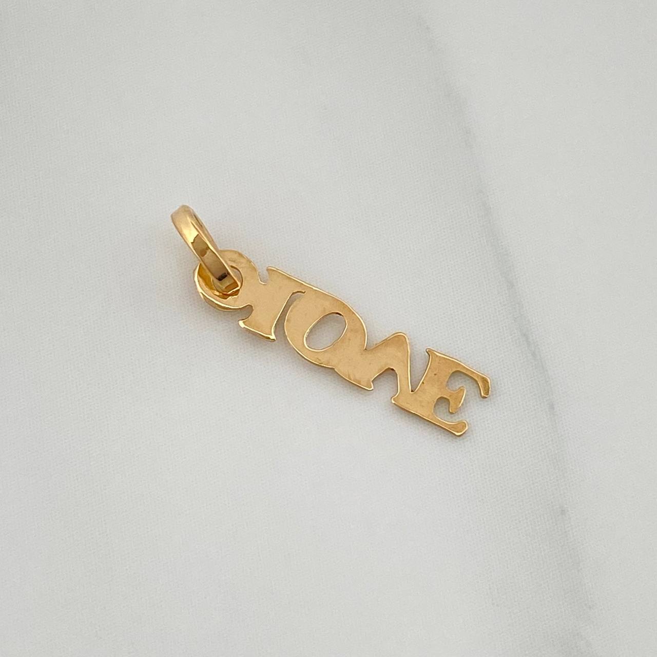 Pendant Love 0.25gr / 3/4 in / Yellow Gold 18K %