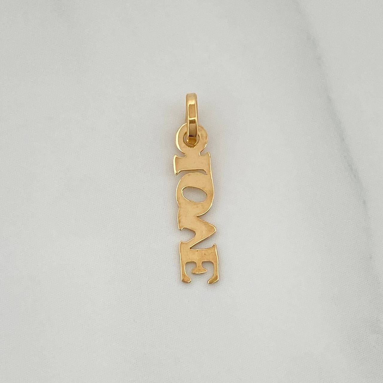 Pendant Love 0.25gr / 3/4 in / Yellow Gold 18K %
