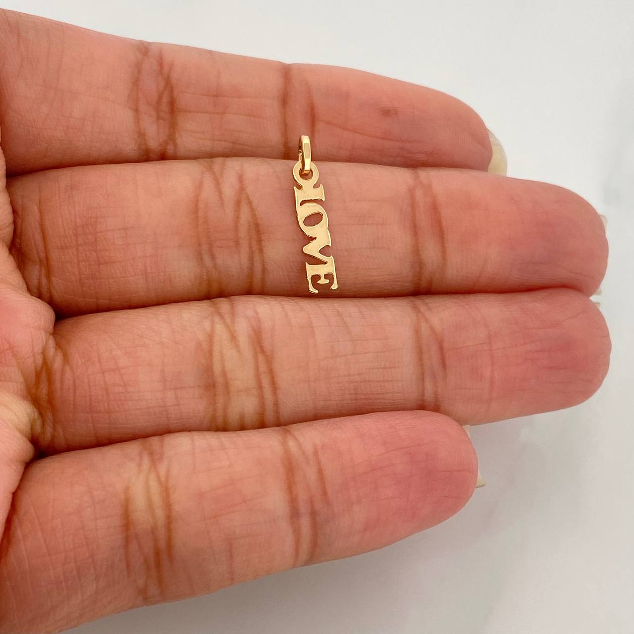 Pendant Love 0.25gr / 3/4 in / Yellow Gold 18K %