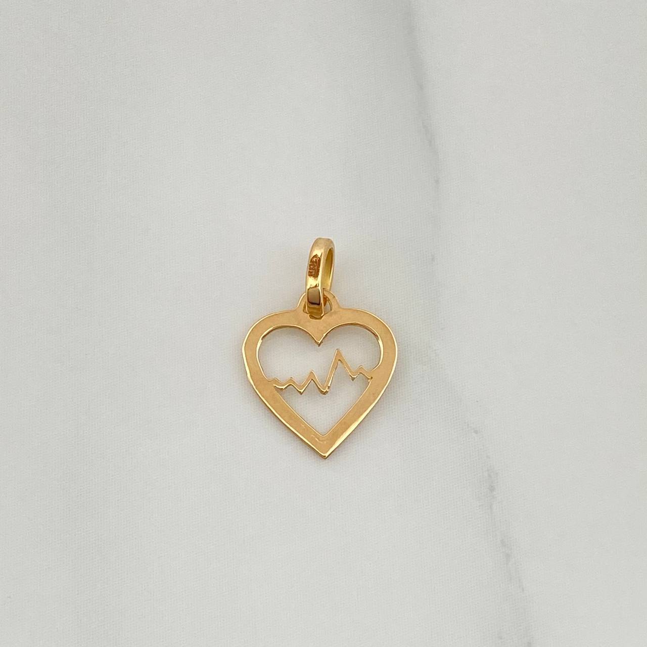 Dije Silueta Corazón 0.25gr / 1/2 in / Oro Amarillo 18K %