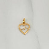 Dije Silueta Corazón 0.25gr / 1/2 in / Oro Amarillo 18K %