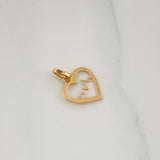 Dije Silueta Corazón 0.25gr / 1/2 in / Oro Amarillo 18K %