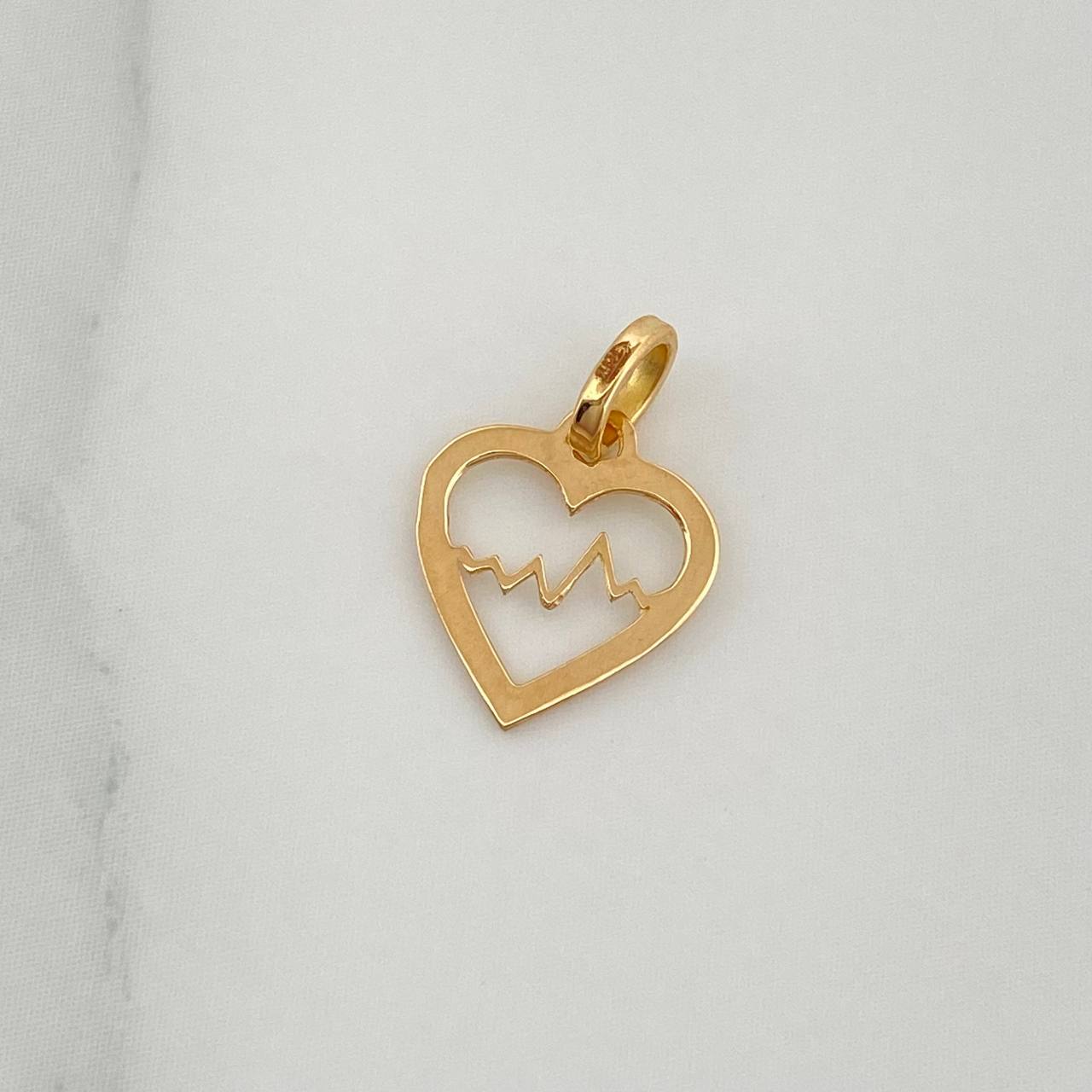 Dije Silueta Corazón 0.25gr / 1/2 in / Oro Amarillo 18K %