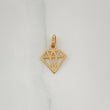Dije Diamante 0.25gr / 1/2 in / Oro Amarillo 18K %