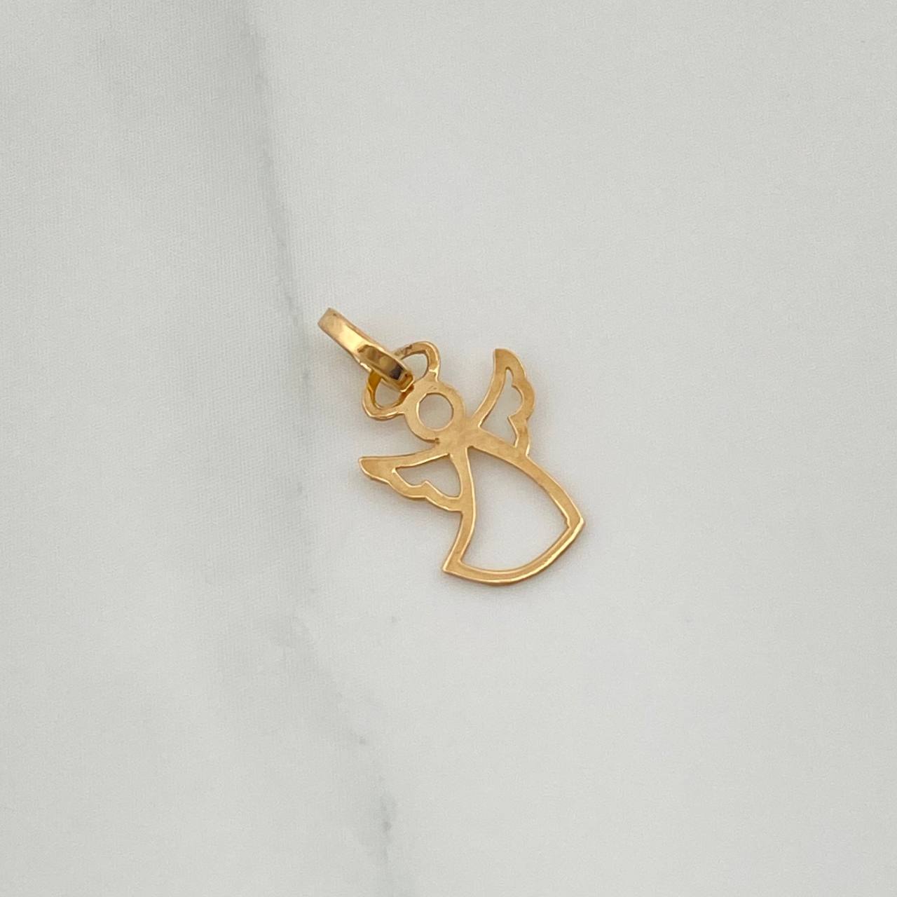 Dije Silueta Ángel 0.25gr / 1/2 in / Oro Amarillo 18K %