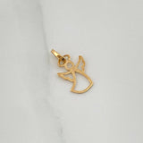 Dije Silueta Ángel 0.25gr / 1/2 in / Oro Amarillo 18K %