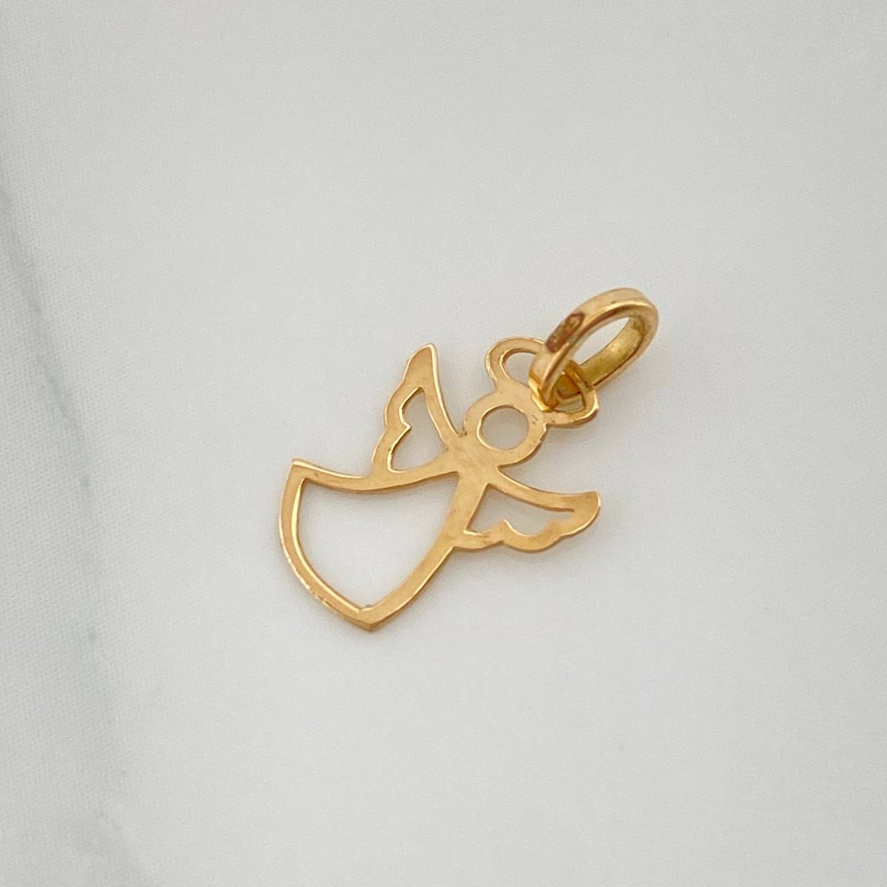 Dije Silueta Ángel 0.25gr / 1/2 in / Oro Amarillo 18K %