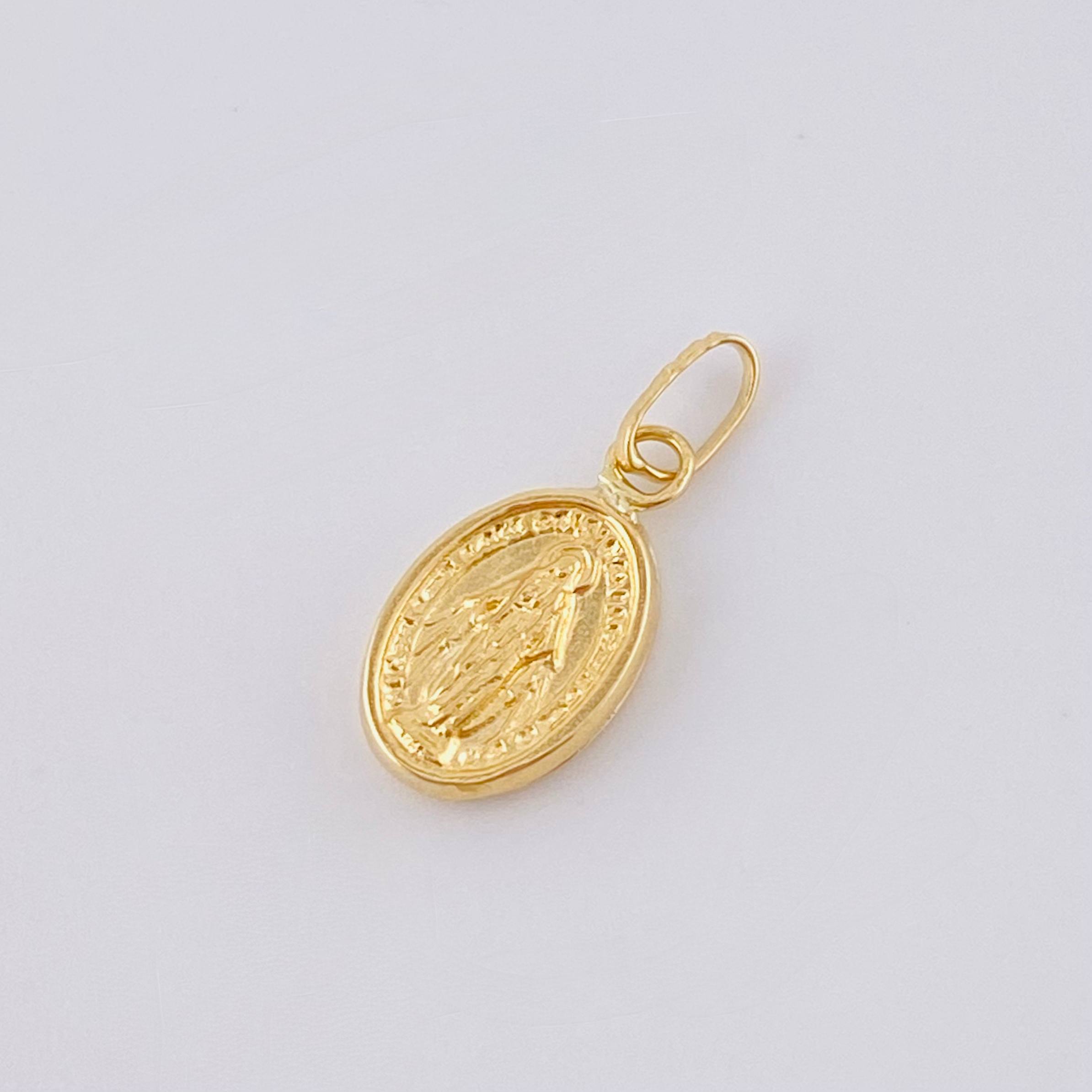 Dije Virgen Milagrosa 0.45gr / 3/4 in / Oro Amarillo 18K ©