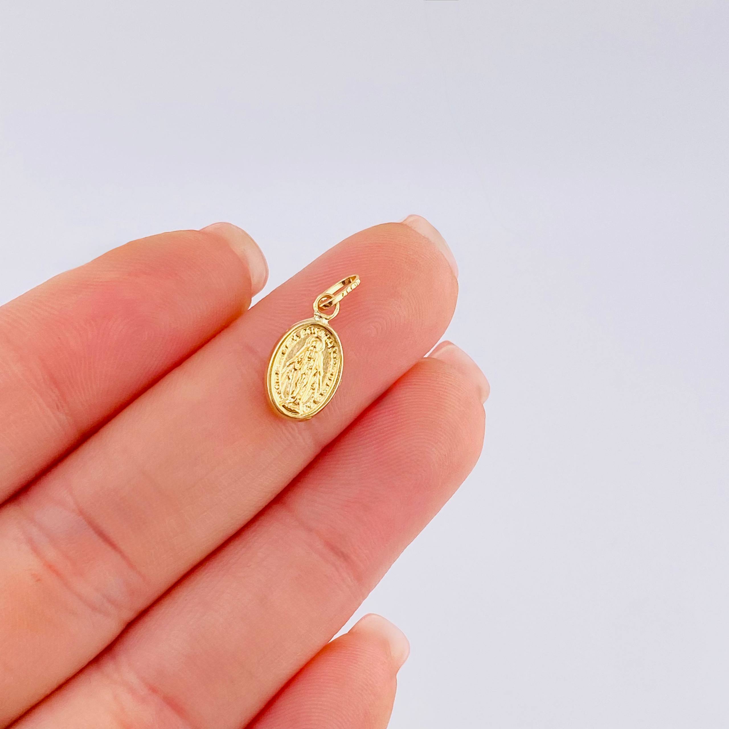 Dije Virgen Milagrosa 0.45gr / 3/4 in / Oro Amarillo 18K ©