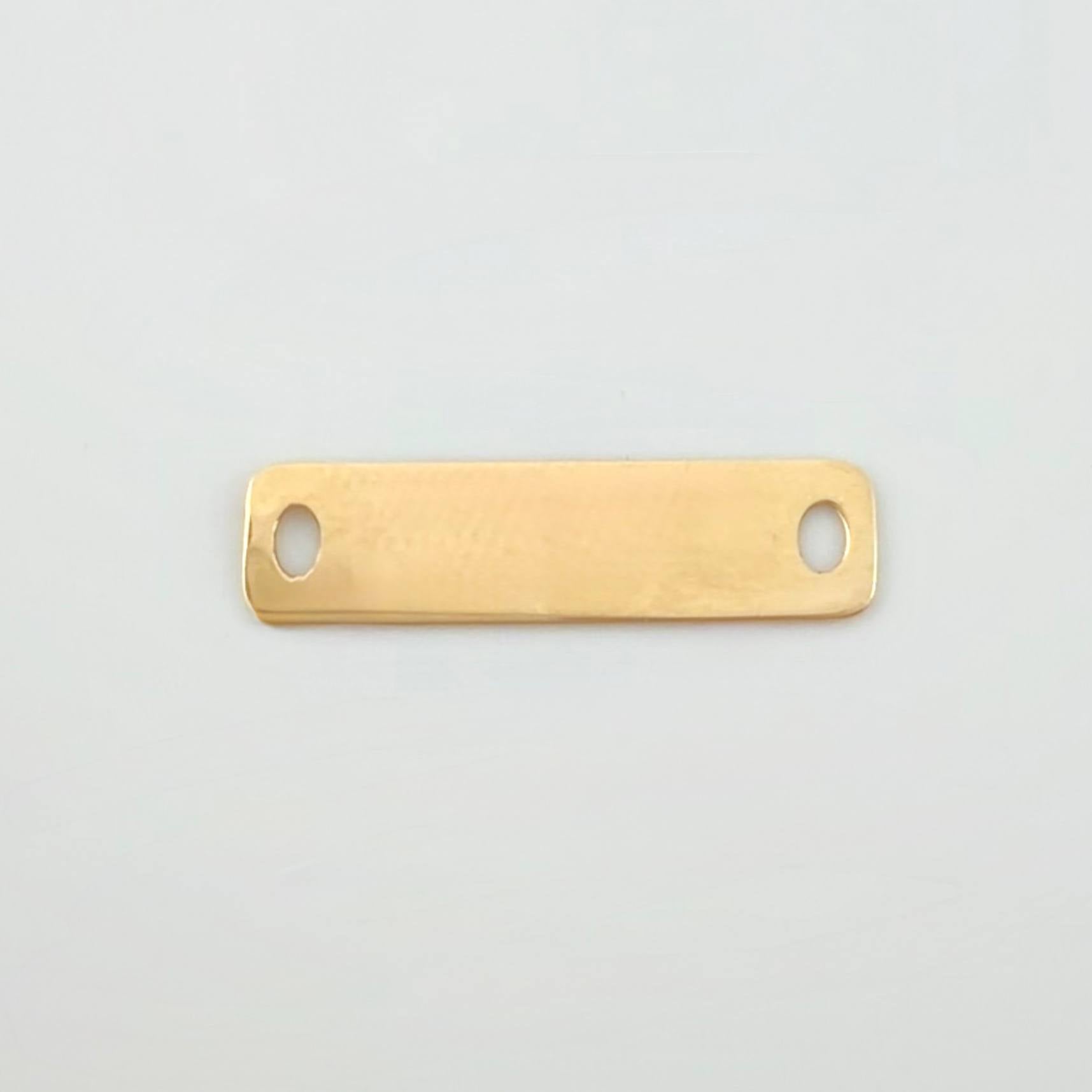 Charm Rectangular 0.35gr / 3/4 in / Yellow Gold 18K