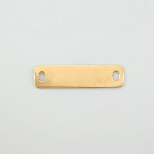 Charm Rectangular 0.35gr / 3/4 in / Yellow Gold 18K