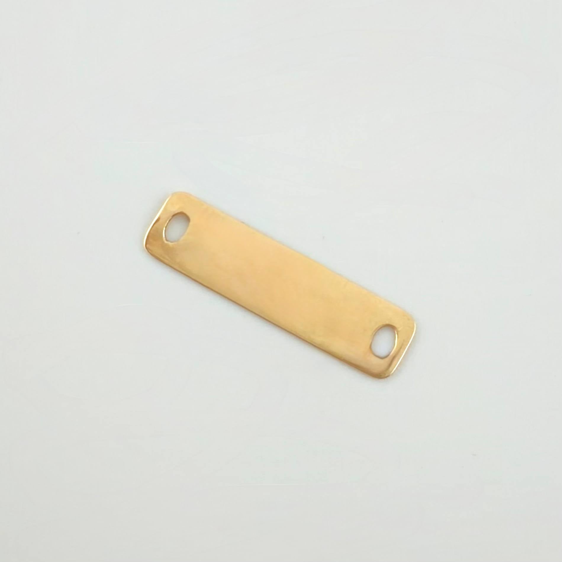 Charm Rectangular 0.35gr / 3/4 in / Yellow Gold 18K *
