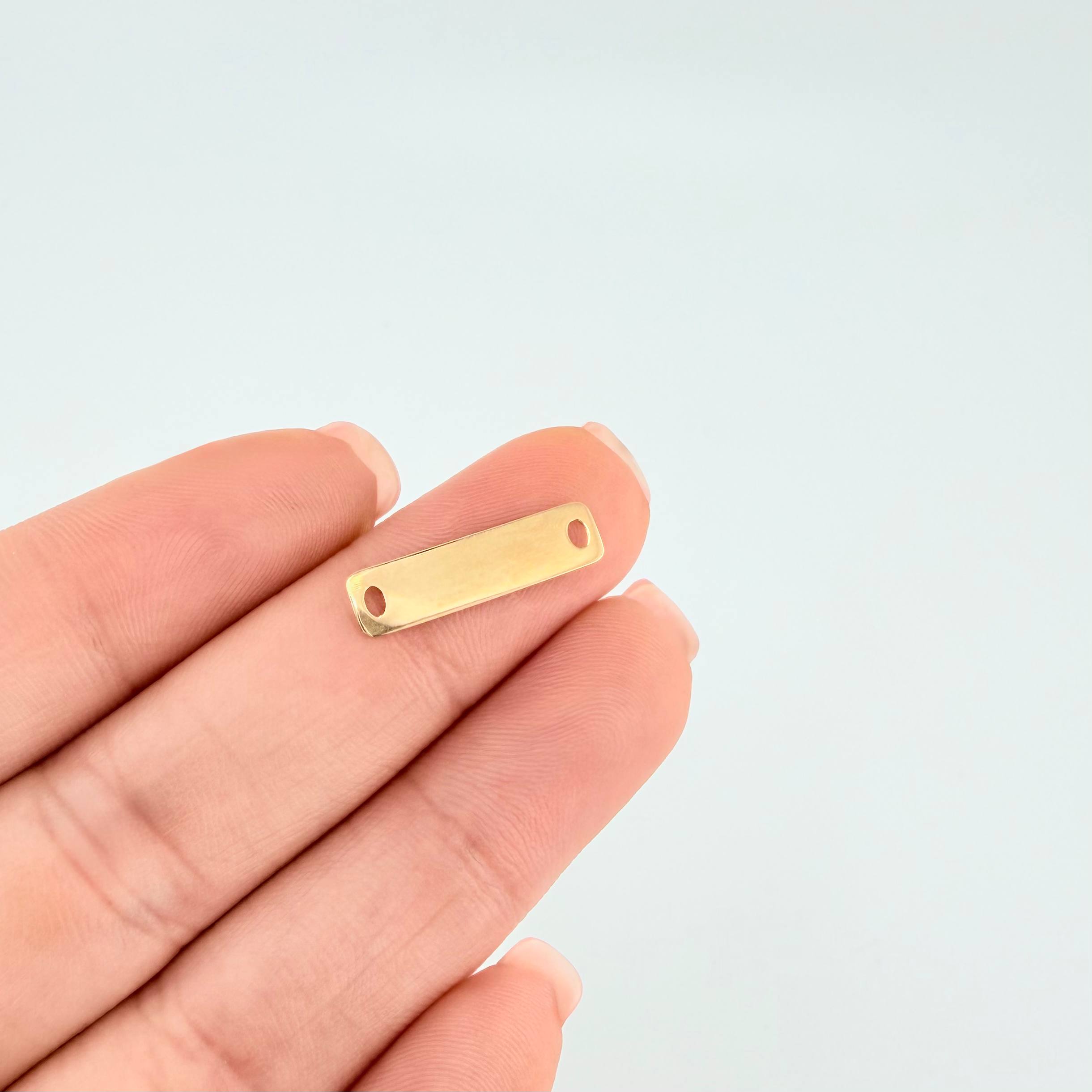 Charm Rectangular 0.35gr / 3/4 in / Yellow Gold 18K *