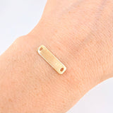 Charm Rectangular 0.35gr / 3/4 in / Yellow Gold 18K