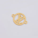 Charm Circle Letter 0.55gr / 3/4 in / Yellow Gold 18K