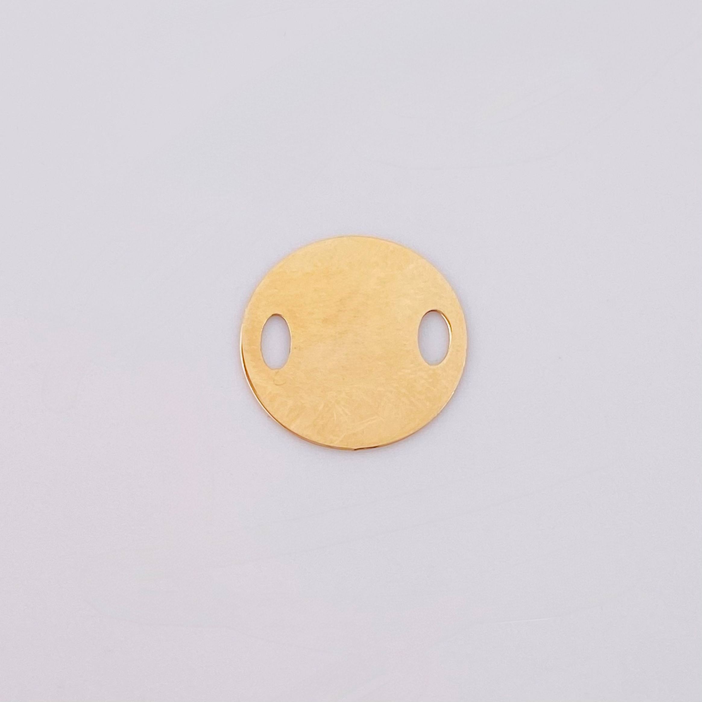 Charm Circular Plate 0.45g / 1/2 in / Yellow Gold 18K ©