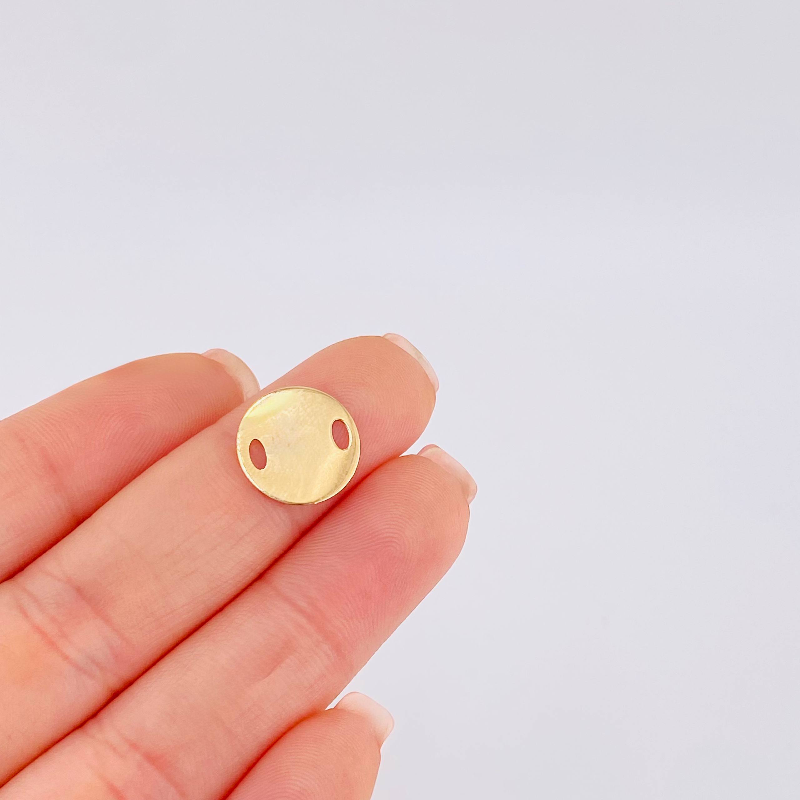 Charm Circle 0.45gr / 1/2 in / Yellow Gold 18K