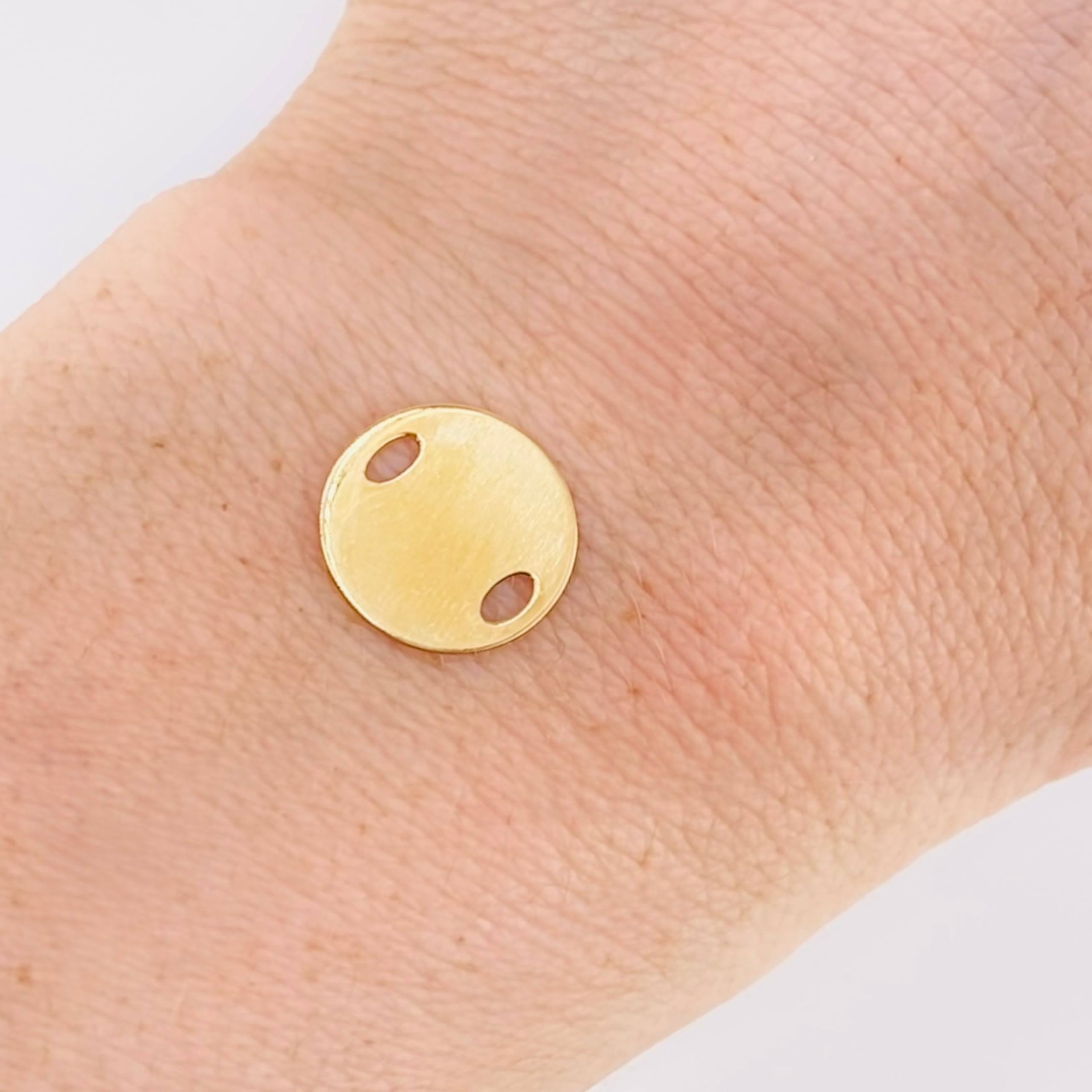 Charm Circular Plate 0.45g / 1/2 in / Yellow Gold 18K ©