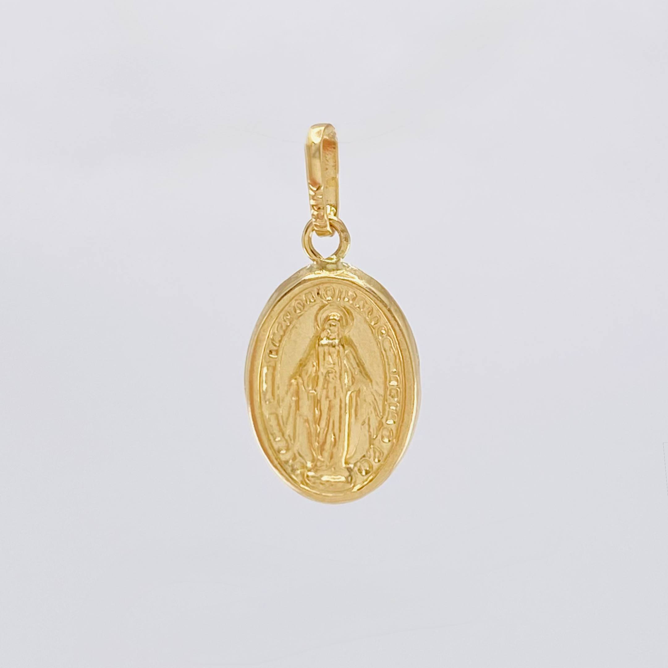 Pendant Miraculous Virgin 0.55 g / 3/4 in 18K Yellow Gold