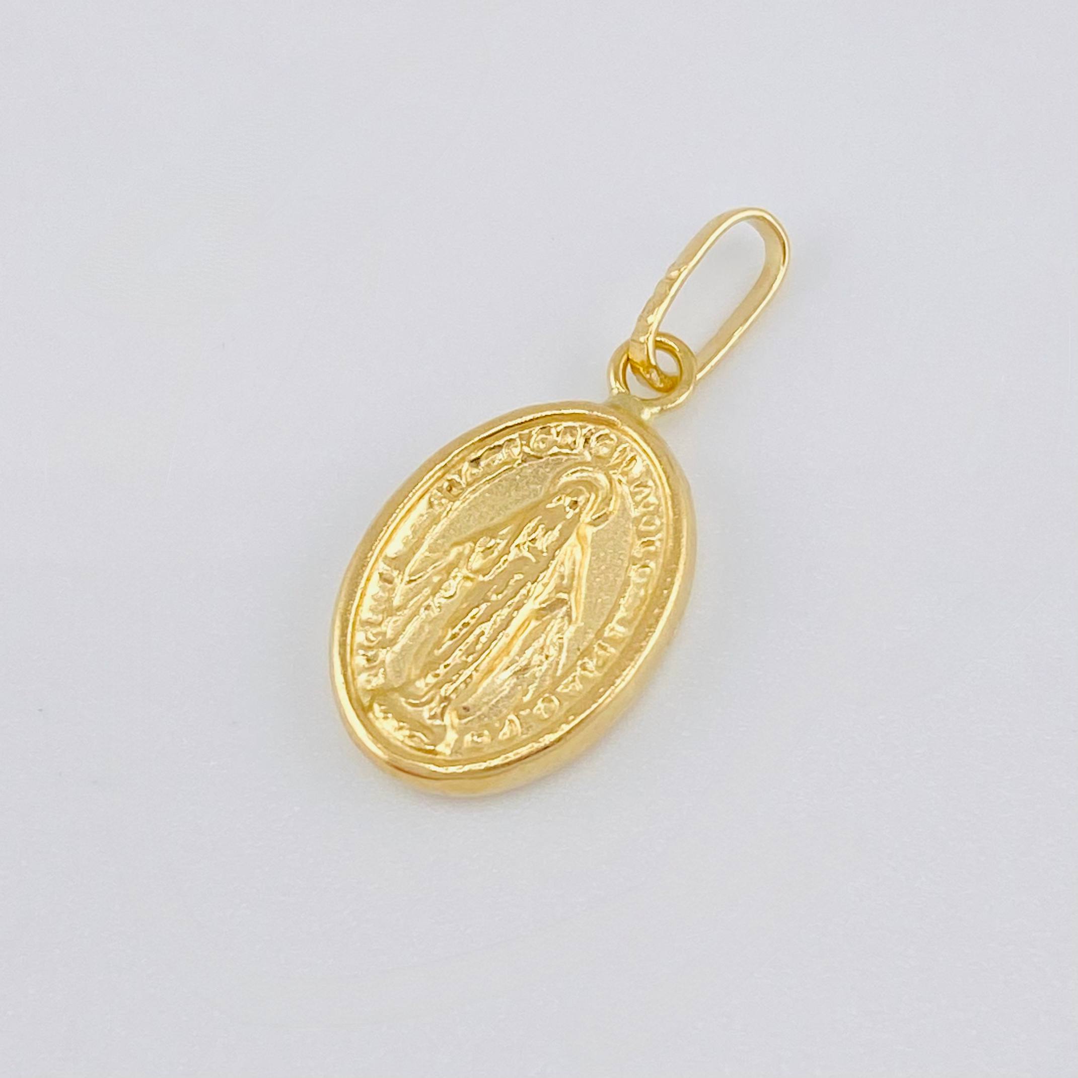 Dije Virgen Milagrosa 0.5 g / 3/4 in Oro Amarillo 18K