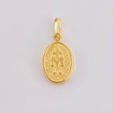 Pendant Miraculous Virgin 0.55 g / 3/4 in 18K Yellow Gold