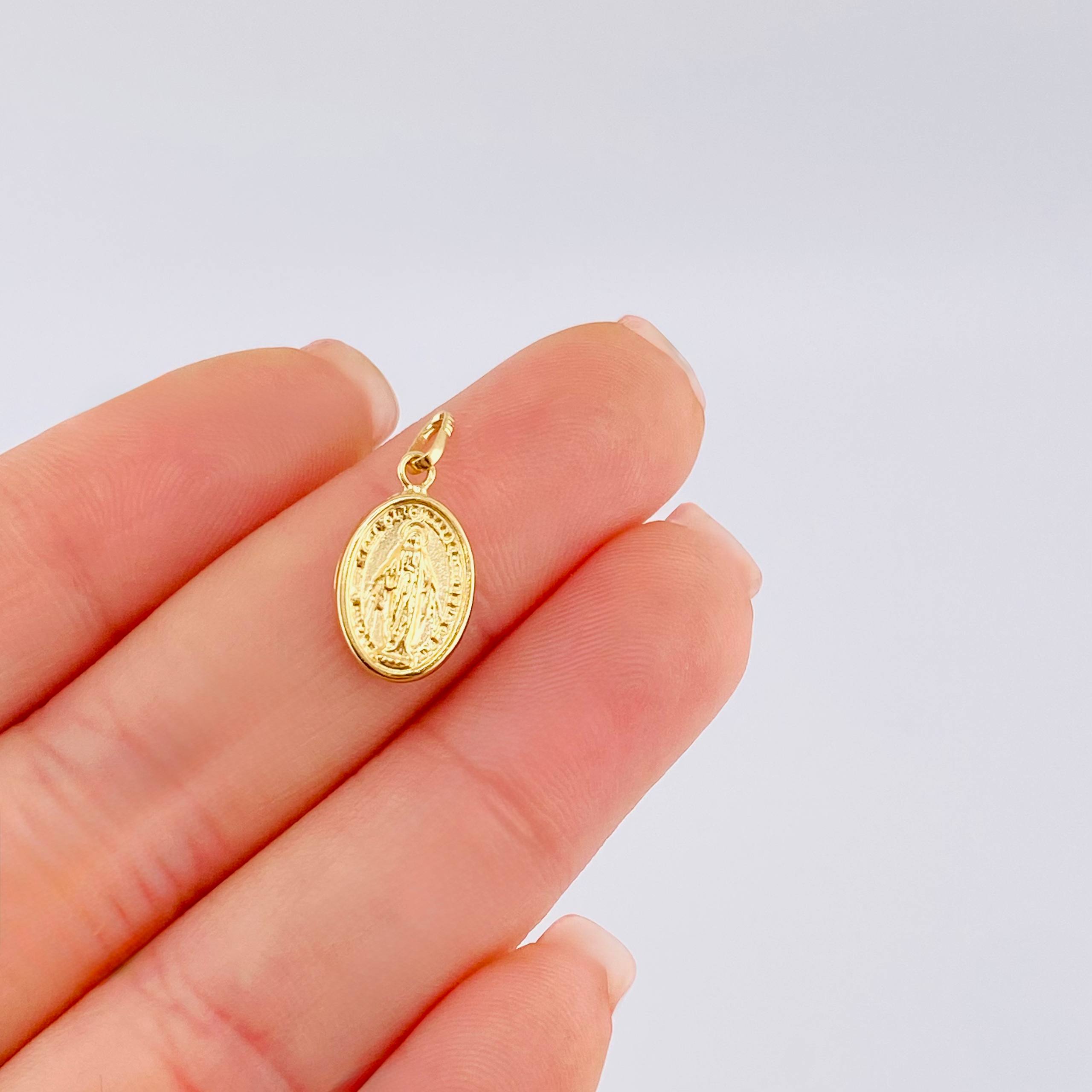 Dije Virgen Milagrosa 0.55 g / 3/4 in Oro Amarillo 18K