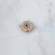 Charm Mobile Tow Bar 3.95gr / 2.4cm / White and Blue Zircons Three 18K Golds *