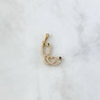 Dije Estetoscopio 2.3gr / 2.6cm / Circones Blancos Y Negros Oro Amarillo 18K *