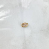 Herraje GC 0.6gr / 1cm / Circones Blancos Oro Amarillo 18K *