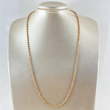 Military Chain 17.2gr / 60cm / 3mm Bead Diamond Cut 18K Rose Gold *