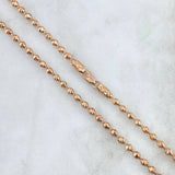 Military Chain 17.2gr / 60cm / 3mm Bead Diamond Cut 18K Rose Gold *