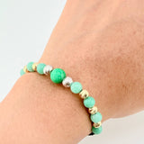 Woven Bracelet Beads Diamond 8Mm-6Mm-5Mm-3Mm Two Yellow White Gold 18K