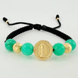 Woven Bracelet Miraculous Virgin Morallas 8Mm-7Mm-6Mm-5Mm-3Mm Yellow Gold 18K