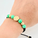 Woven Bracelet Virgin Guadalupe Morallas 8Mm-7Mm-3Mm Yellow Gold 18K