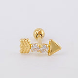 Piercing Flecha 0.35 g / 1/2 in Oro Amarillo 18K