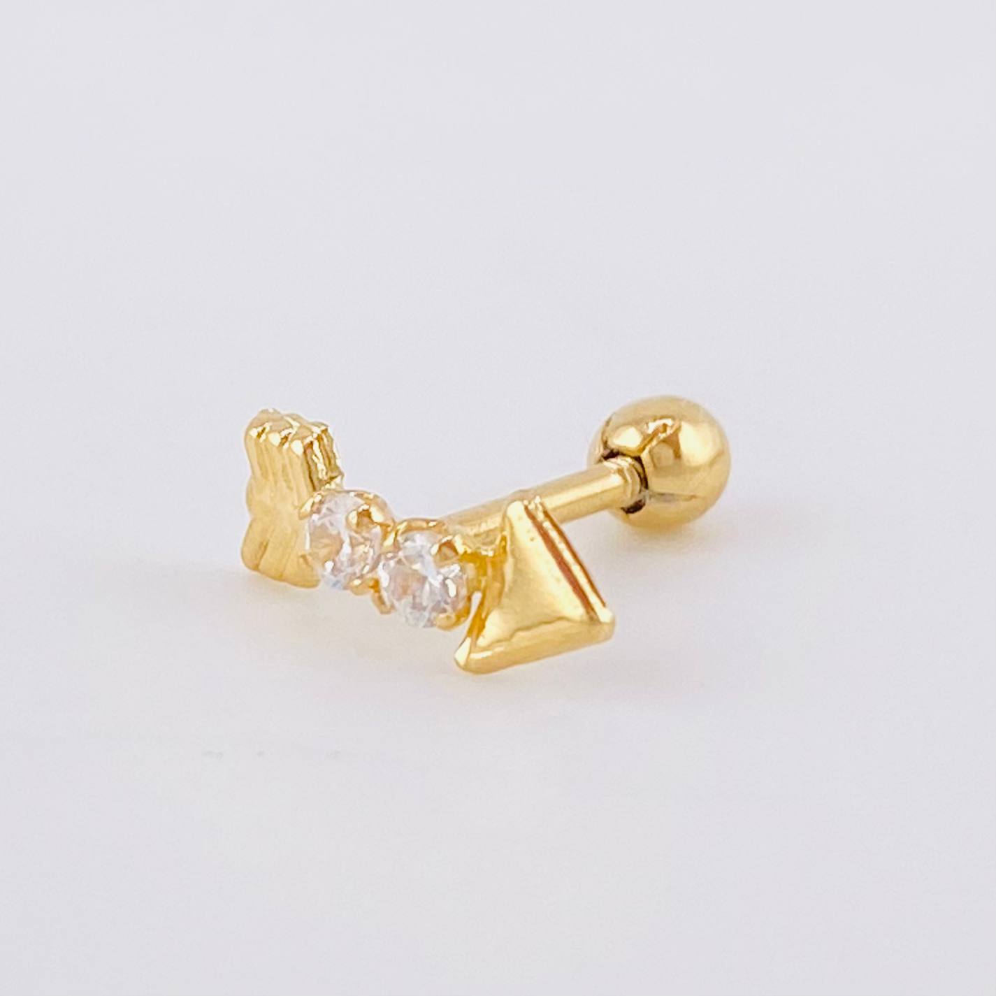 Piercing Flecha 0.35 g / 1/2 in Oro Amarillo 18K