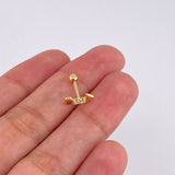 Piercing Flecha 0.35 g / 1/2 in Oro Amarillo 18K