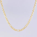 Cadena Figaro 7.7g / 24 in / 4.4mm Oro Amarillo 18K